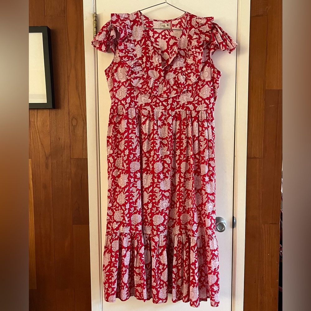 Mille Clementine Dress Red Zinna - Picture 3 of 12